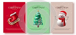 Merry christmas religious greeting vector set. Christmas religion greeting card collection