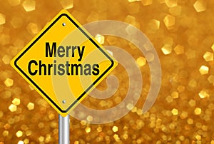 Merry Christmas Road Sign