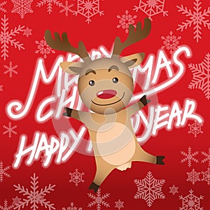 Merry christmas and Rudolph