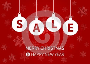 Merry Christmas sale promotion display poster / postcard