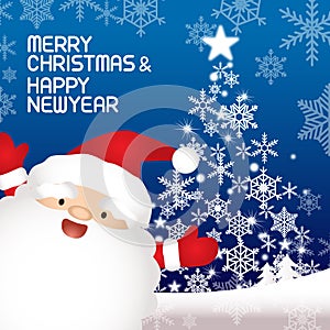 Merry christmas and Santa claus