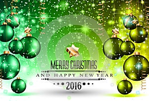 Merry Christmas Seasonal Background for your greeting cards,