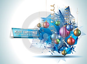 Merry Christmas Seasonal Background for your greeting cards