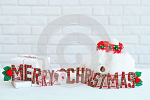 Merry Christmas sign for interior decoration