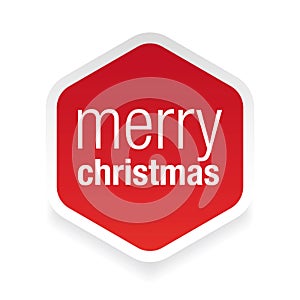 Merry Christmas sign label