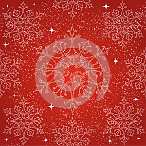 Merry Christmas snowflakes seamless pattern backgr