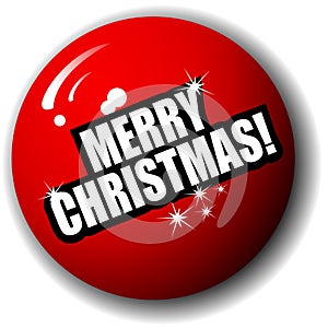 Merry Christmas Special 3-D Sphere Vector