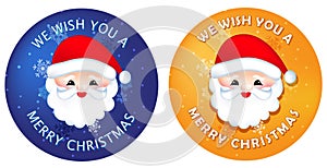 Merry christmas sticker / buttons