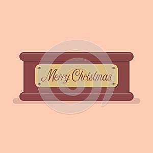 Merry christmas tag label