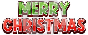 Merry Christmas text for banner or poster design