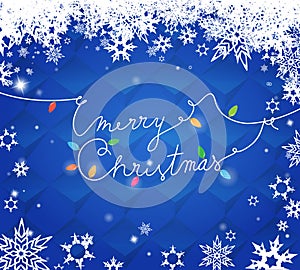 Merry Christmas text created of power cable