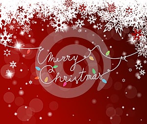 Merry Christmas text created of power cable