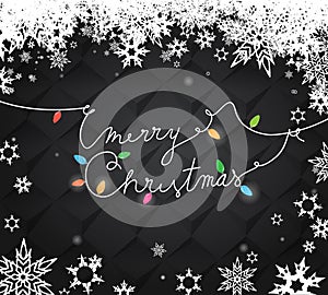 Merry Christmas text created of power cable