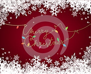 Merry Christmas text created of power cable