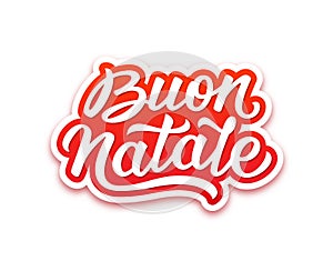 Merry Christmas text in italian. Season greetings
