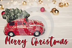 Merry christmas text, seasonal greetings card sign. christmas pr