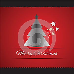 Merry Christmas tree greeting card