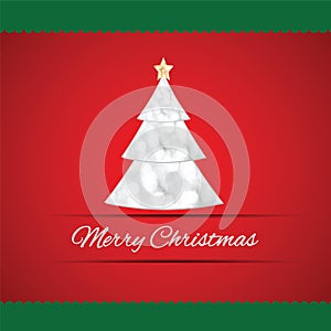 Merry Christmas tree greeting card