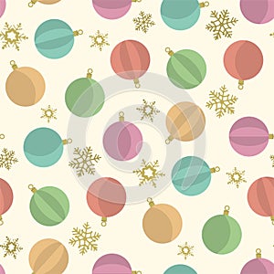 Merry Christmas tree toys pattern Happy new year holidays elements background. Merry Christmas background