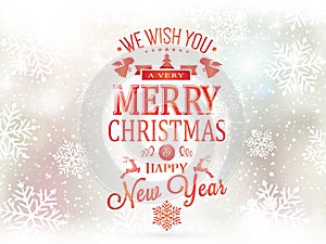 Merry Christmas typography background