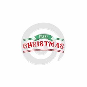 Merry christmas Typography lettering design text