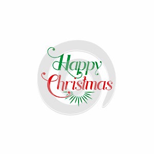 Merry christmas Typography lettering design text