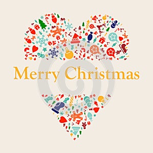 Merry Christmas vector card
