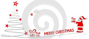 Merry christmas vector drawing isolated vector
