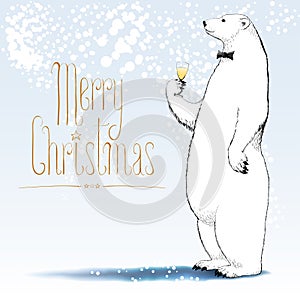 Merry Christmas vector greeting card