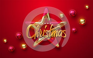 Merry Christmas. Vector holiday illustration