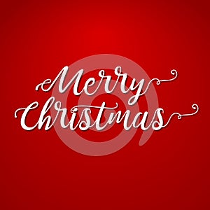 Merry Christmas vector text Calligraphic drawn Lettering design card template. Creative typography for Holiday Greeting