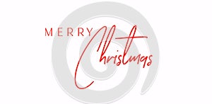 Merry Christmas vector text Calligraphic Lettering design card template