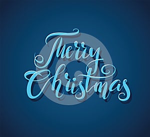Merry Christmas vector text Calligraphic Lettering design card template Creative typography
