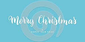 Merry Christmas vector text hand drawn lettering.