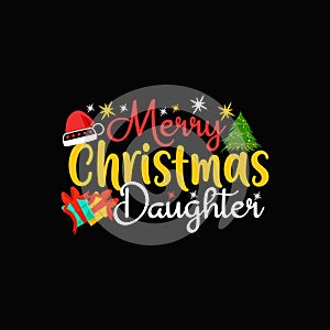 Merry Christmas vector Typographic t-shirt design.