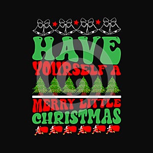Merry Christmas vector Typographic t-shirt design.