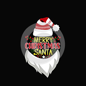 Merry Christmas vector Typographic t-shirt design.