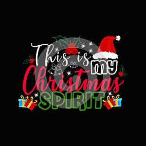 Merry Christmas vector Typographic t-shirt design.