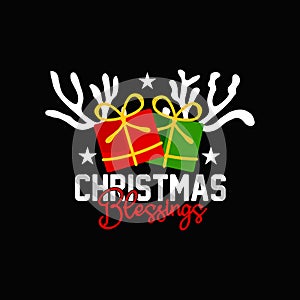 Merry Christmas vector Typographic t-shirt design.