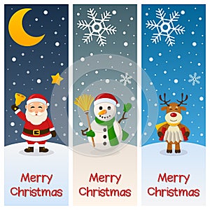 Merry Christmas Vertical Banners