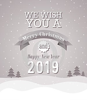 Merry Christmas vintage greeting card