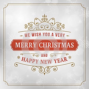 Merry christmas vintage line art background