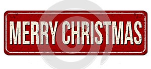 Merry Christmas vintage rusty metal sign