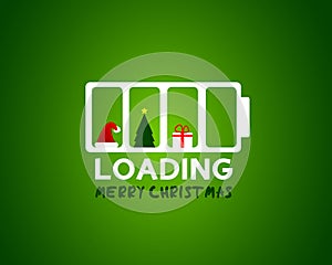 Merry christmas web sale loading concept