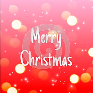 Merry Christmas wishes greeting card with bokeh effect, graphic design illustration wallpaper, season greetings template