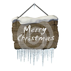 Merry Christmas wood sign