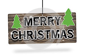 Merry Christmas Wood Sign