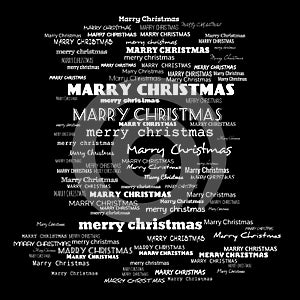 merry christmas word cloud. word cloud use for banner, painting, motivation, web-page, website background, t-shirt & shirt