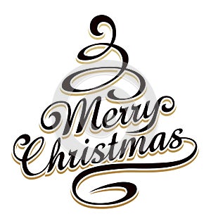 Merry christmass typography