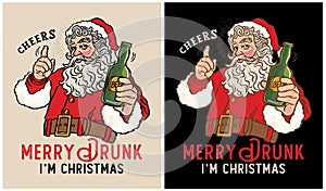 Merry Drunk i\'m Christmas-Santa Claus